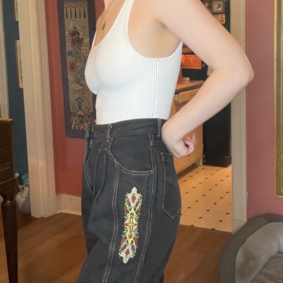 Be Together dark grey black vintage 90s high waisted mom jeans - Picture 2 of 5